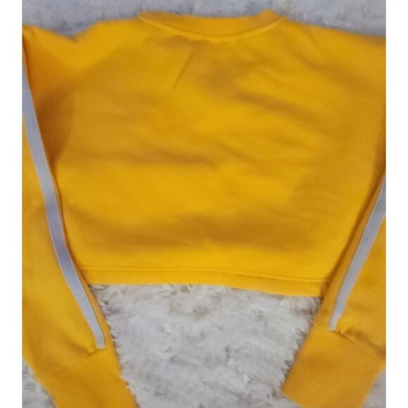 Gymshark Womens Yellow Crop Sweatshirt Size Med Athletic - Picture 13 of 14